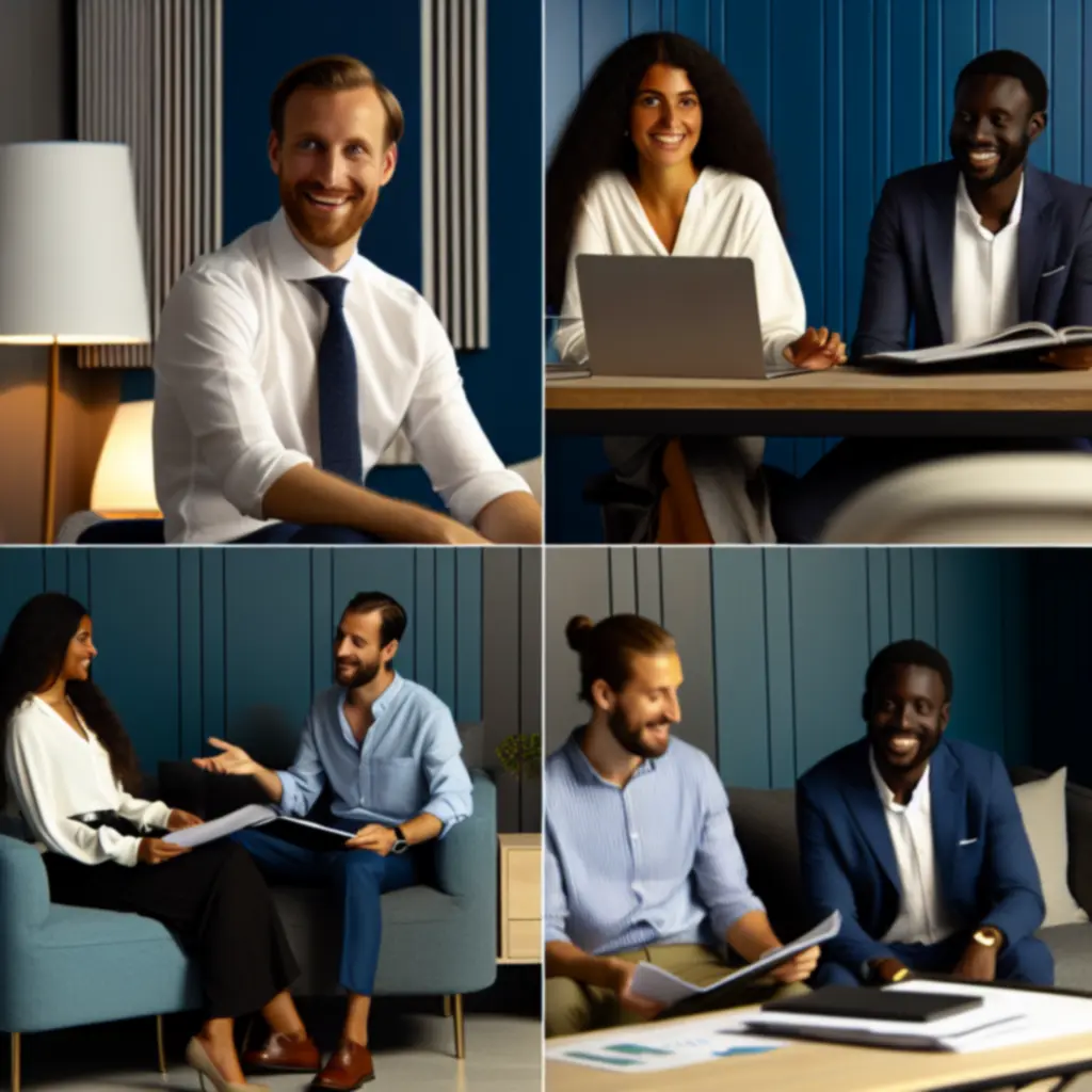 Les fondateurs de RankDaysKik travaillant ensemble dans un espace de travail moderne.